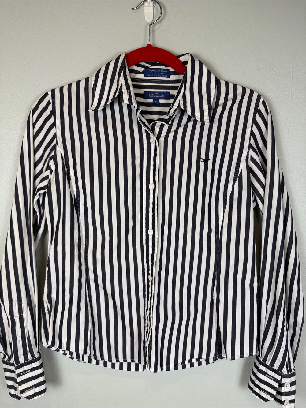 Façonnable Striped Button Down Shirt Cotton Long Sleeve